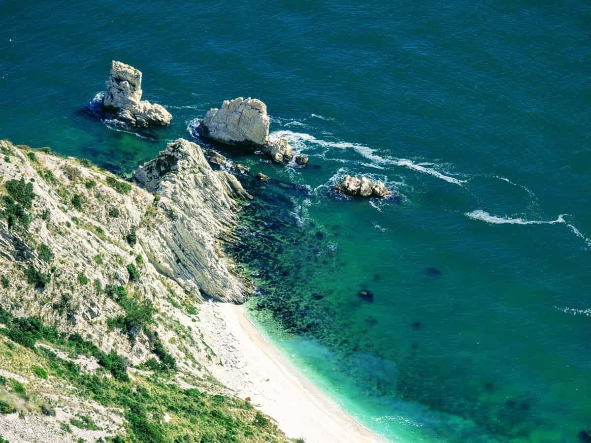 blick vom aussichtspunkt belvedere Felsformation zwei schwestern