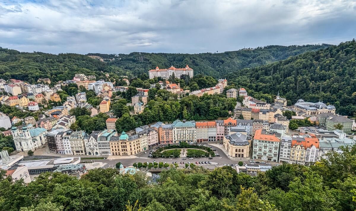 Karlsbad von oben